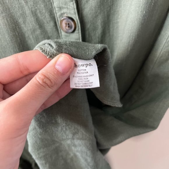 Showpo Women's Button Up V-Neck Ruffled Hem Casual T-Shirt Dress Size 6 - Picture 9 of 9